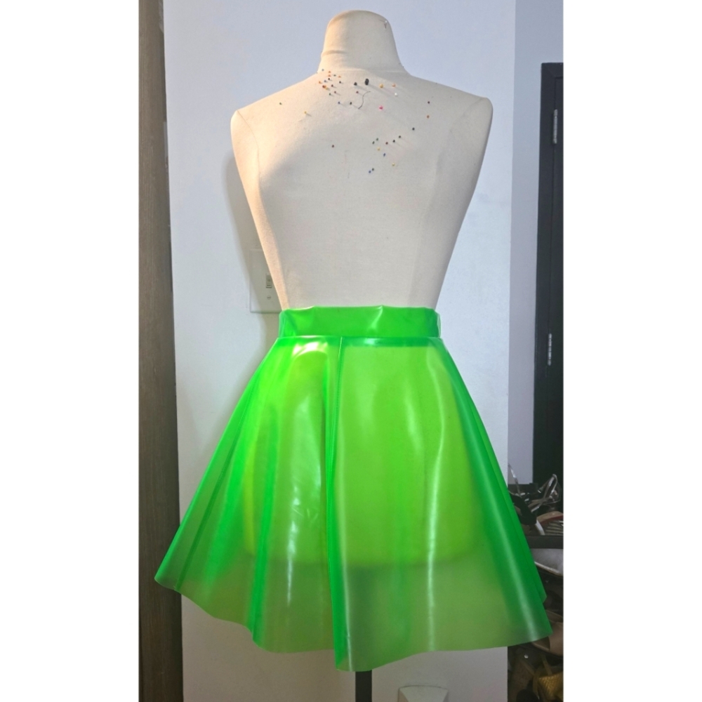 Green Vinyl skirt